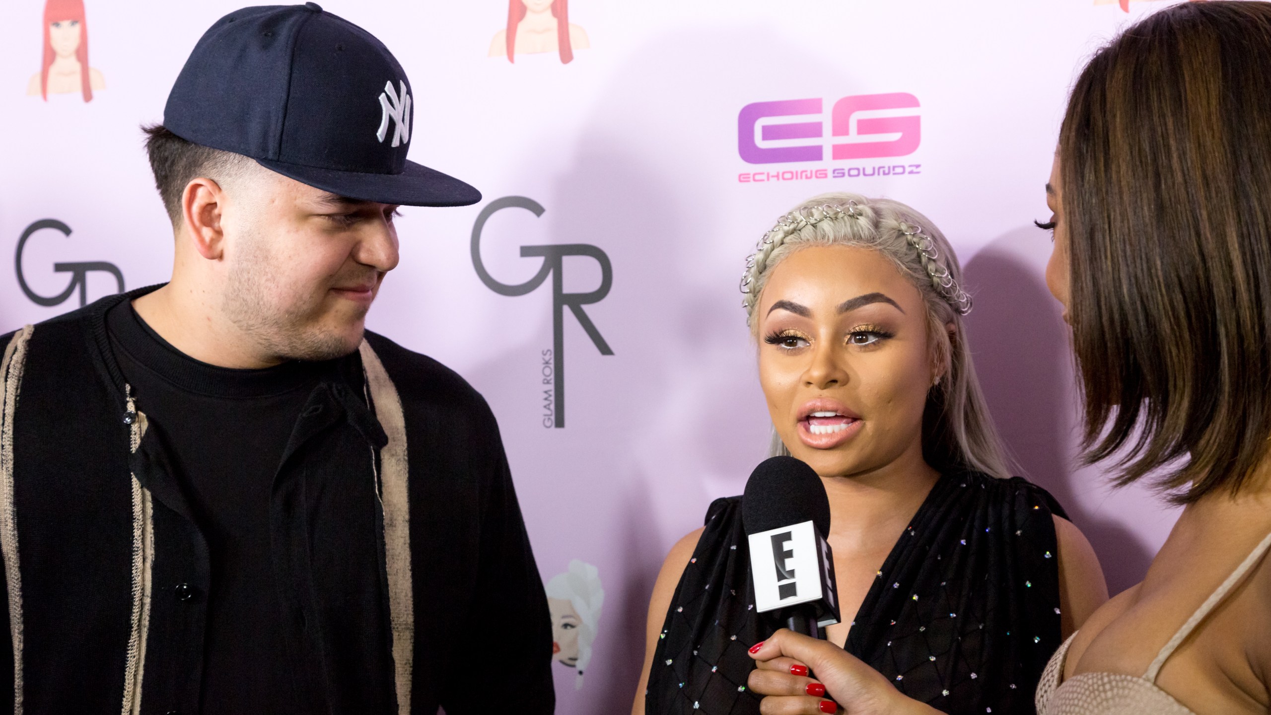 Rob Kardashian and Blac Chyna arrive at her birthday celebration and unveiling Of her "Chymoji" emoji collection at the Hard Rock Cafe in Hollywood on May 10, 2016. (Greg Doherty/Getty Images)