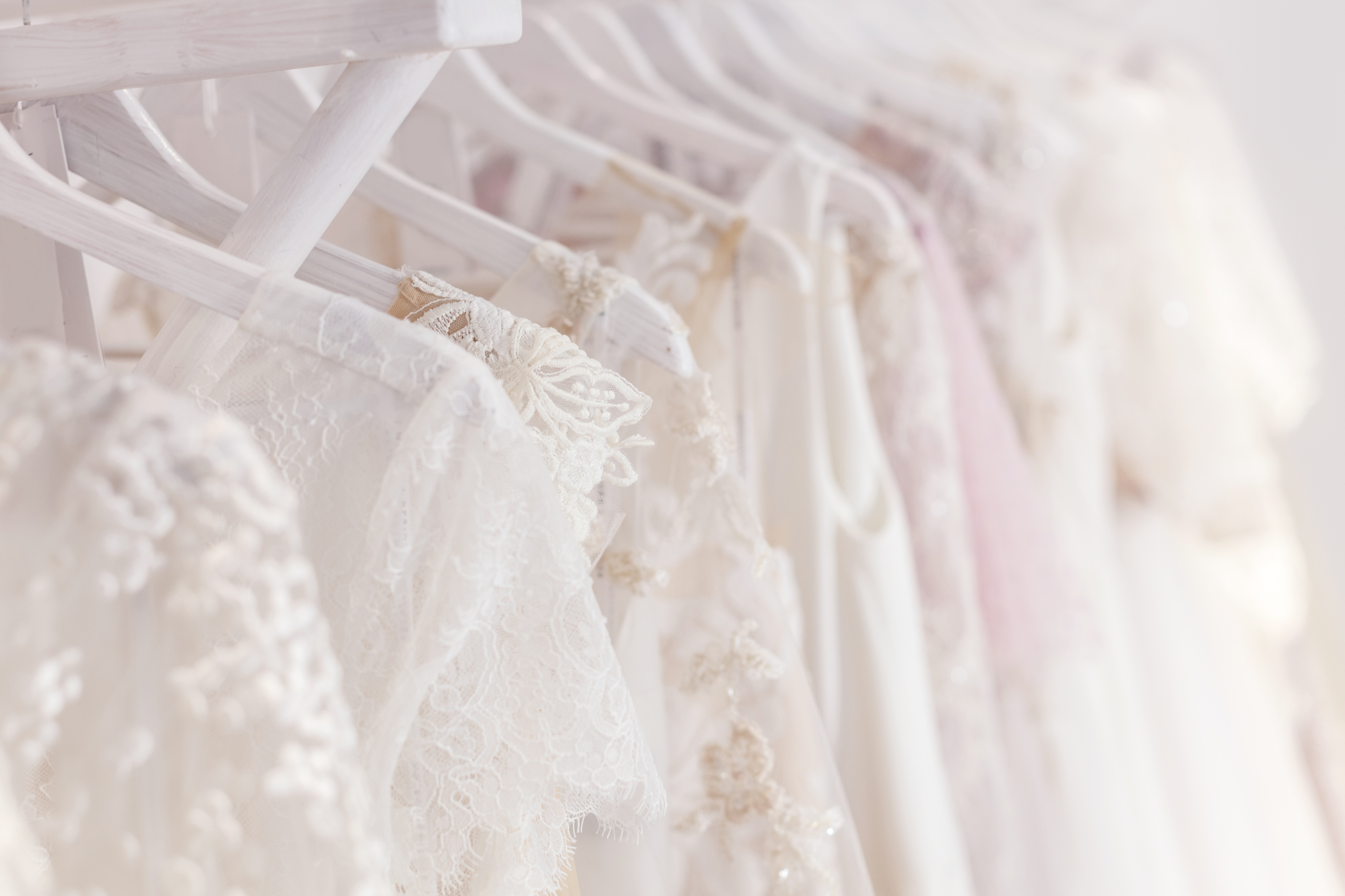 This undated file photo shows wedding dresses in a store. (Getty Images)