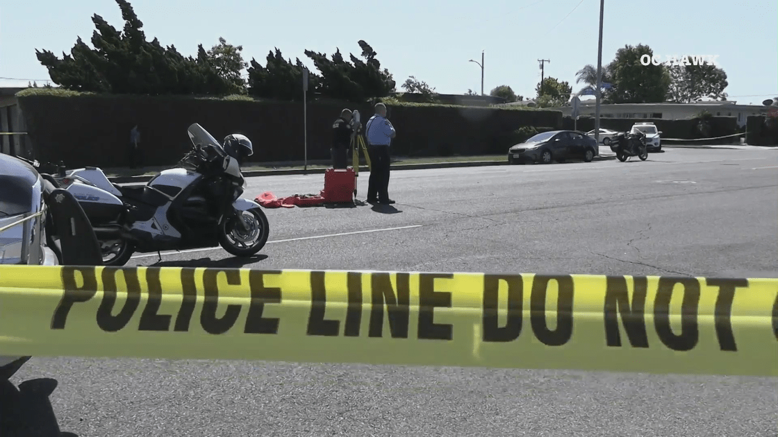 Authorities respond to a fatal crash in Buena Park on April 12, 2022. (OC Hawk)