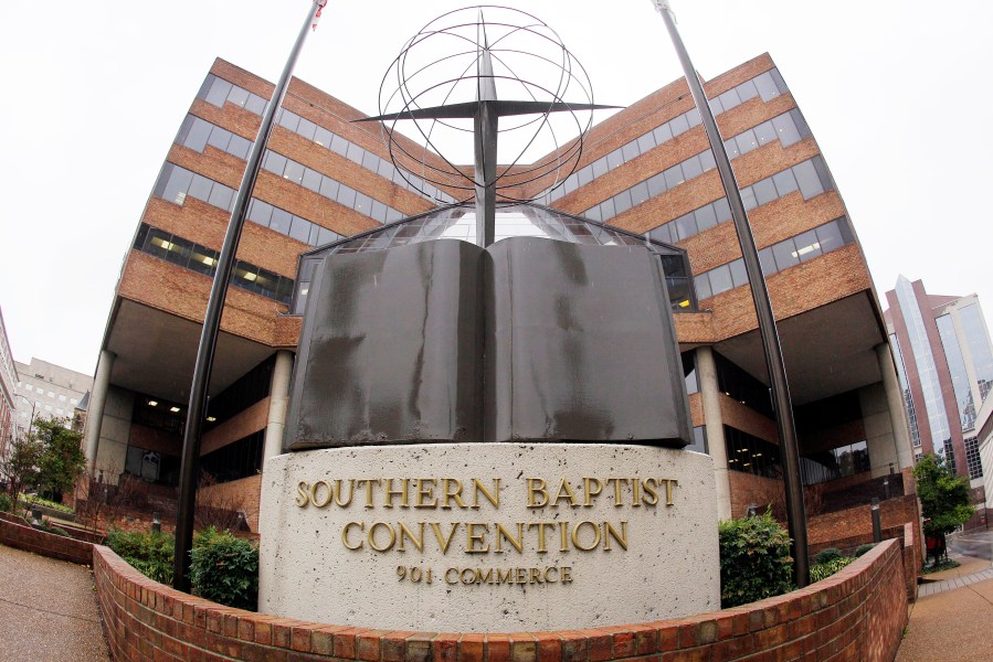 This Dec. 7, 2011, file photo shows the headquarters of the Southern Baptist Convention in Nashville, Tenn. Leaders of the SBC, America's largest Protestant stonewalled and denigrated survivors of clergy sex abuse over almost two decades, according to a scathing 288-page investigative report issued Sunday, May 22, 2022. (AP Photo/Mark Humphrey, File)