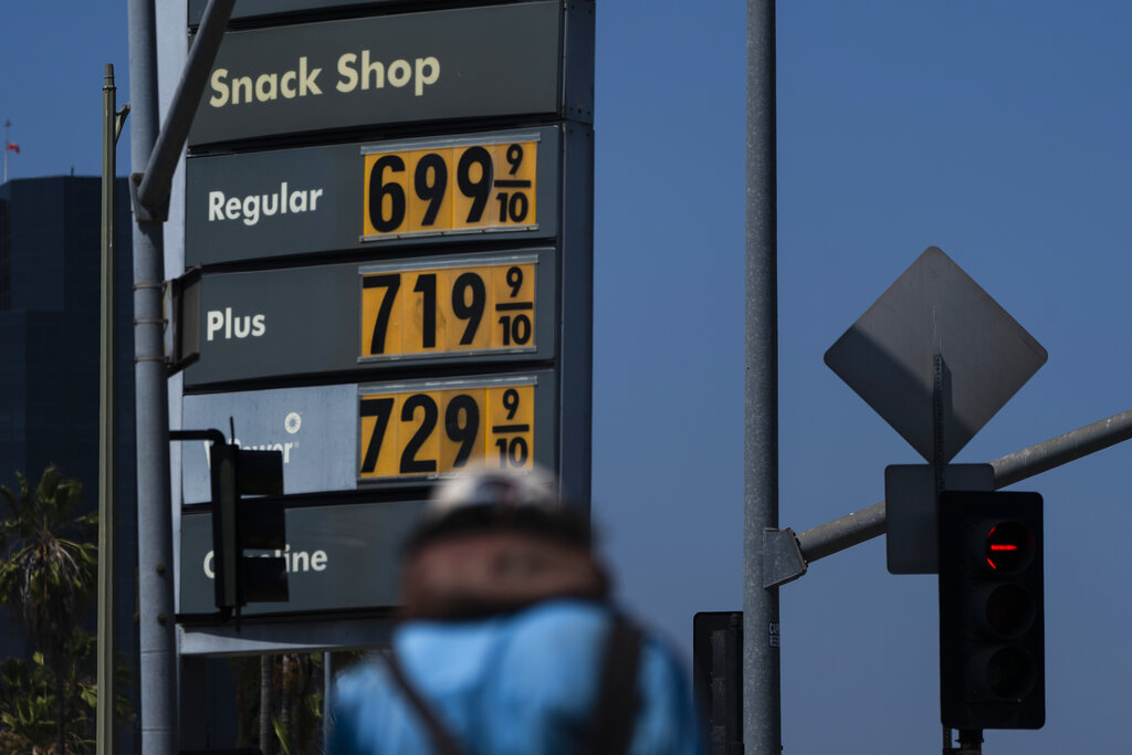 High gas prices are shown in Los Angeles on May 24, 2022. (Jae C. Hong/Associated Press)