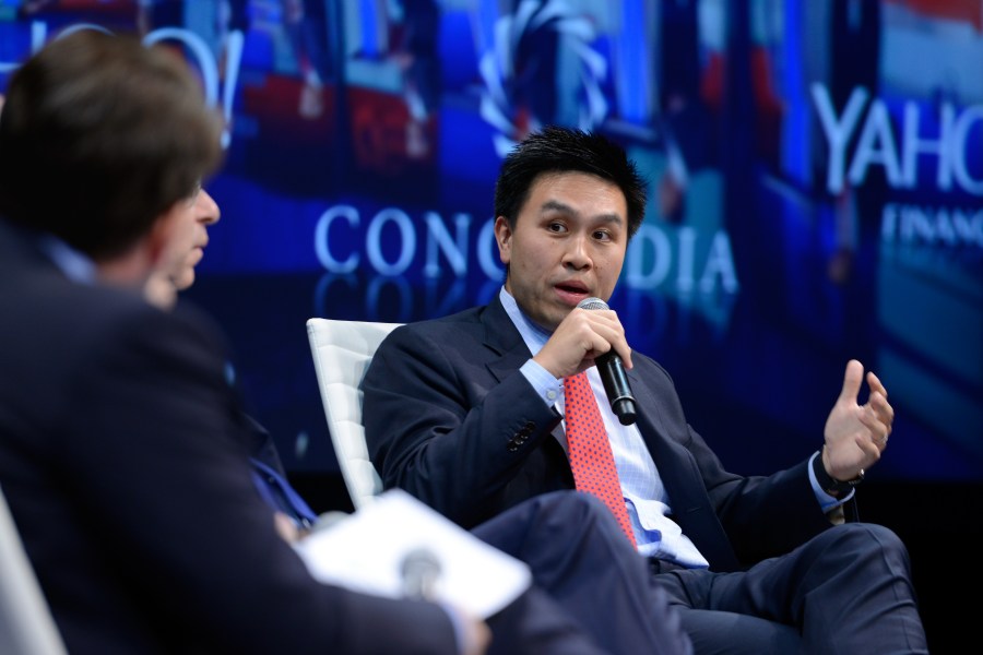 Director of Domestic Policy Studies and lecturer in the Public Policy Program at Stanford University Lanhee J. Chen speaks on stage during the 2015 Concordia Summit at Grand Hyatt New York on October 2, 2015 in New York City. (Leigh Vogel/Getty Images for Concordia Summit)