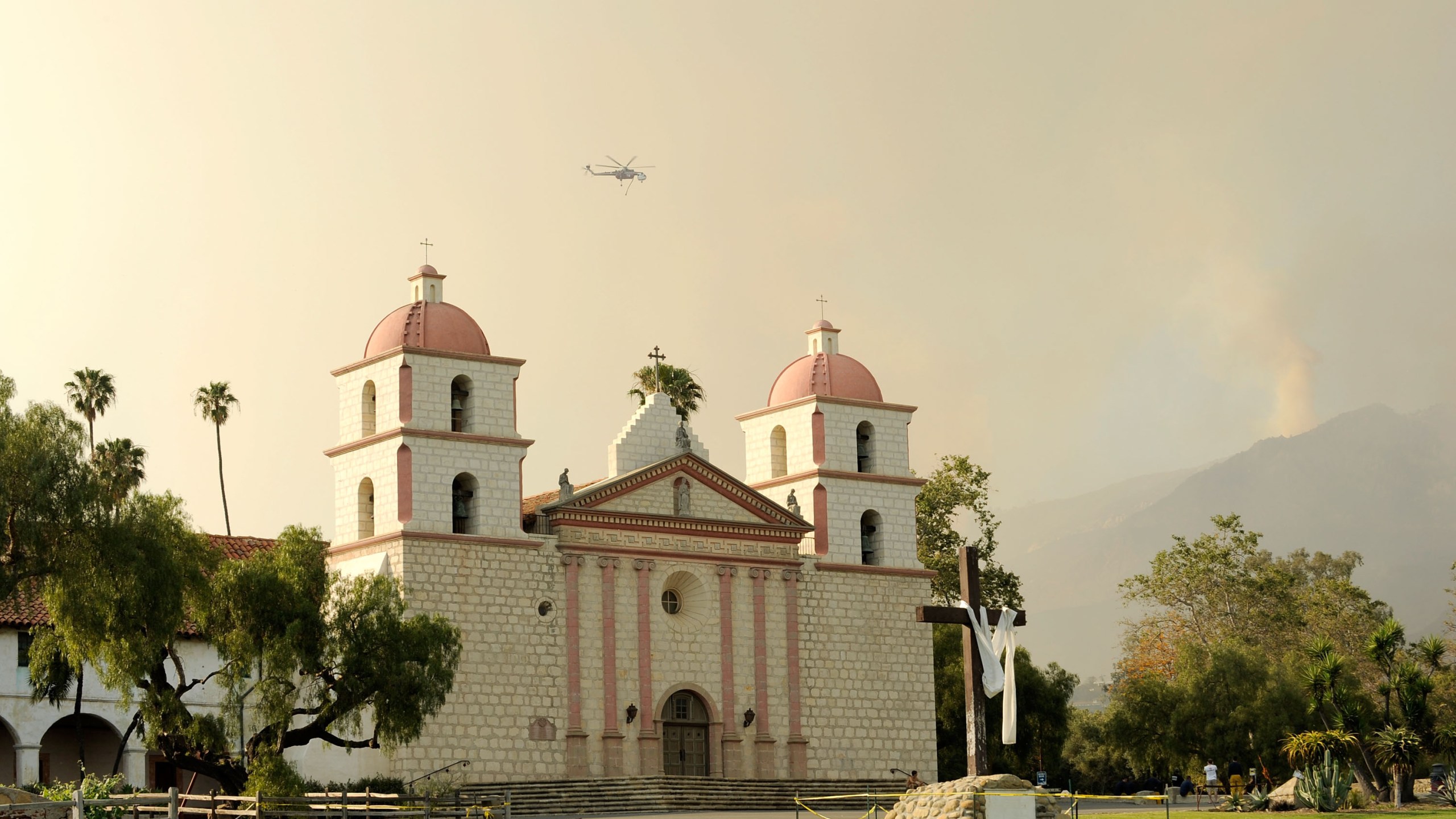 Mission Santa Barbara, shown on May 7, 2009, has been recreated using sugar cubes and popsicle sticks by many California fourth-graders. (Kevork Djansezian/Getty Images)