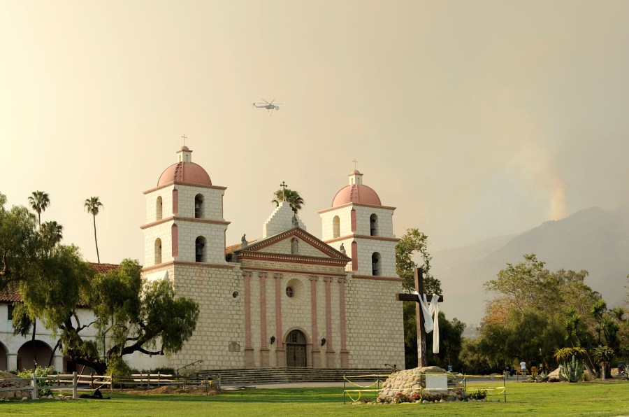 Mission Santa Barbara, shown on May 7, 2009, has been recreated using sugar cubes and popsicle sticks by many California fourth-graders. (Kevork Djansezian/Getty Images)