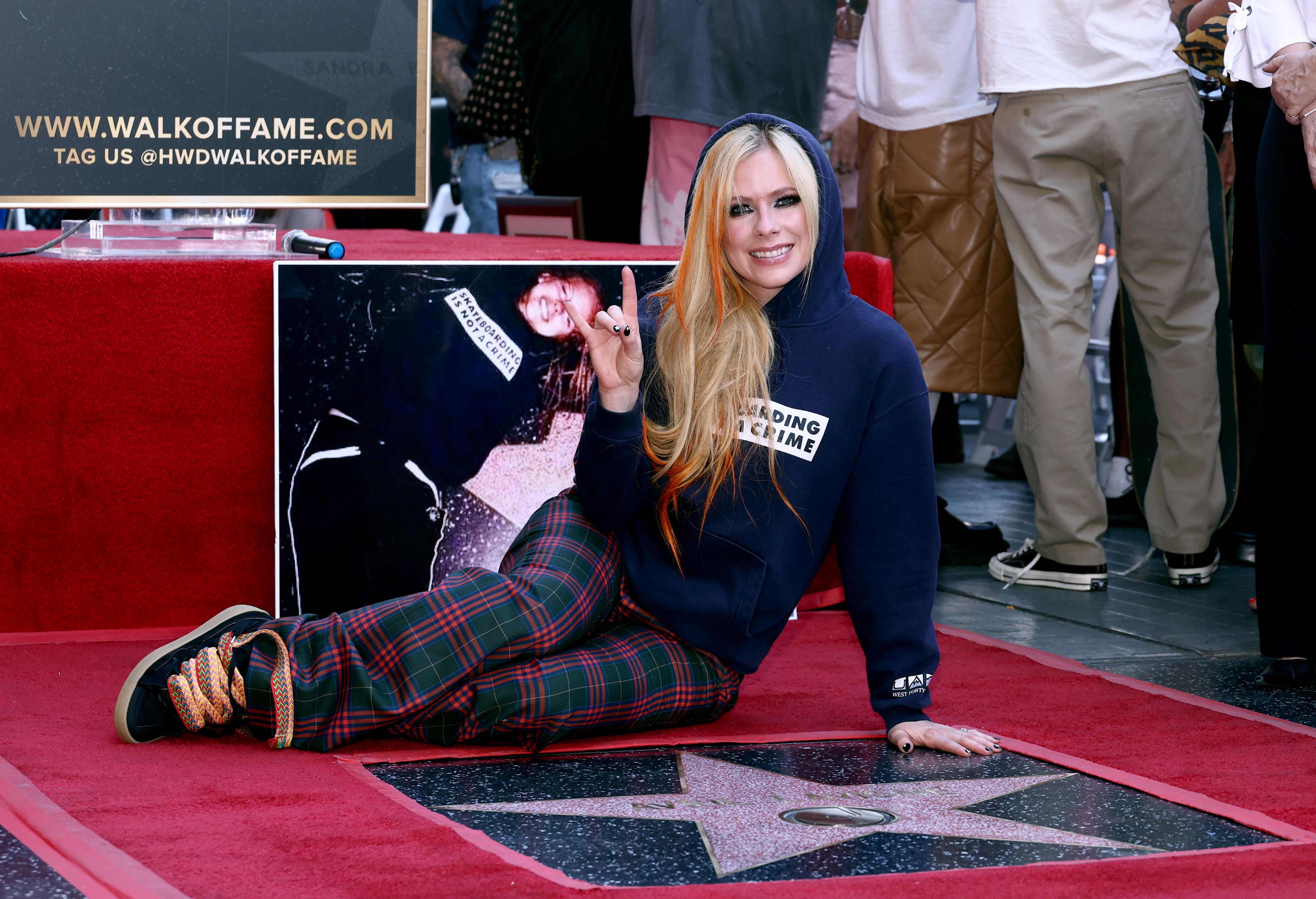 Avril Lavigne Honored With Star On The Hollywood Walk Of Fame