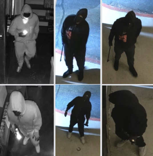 Photos provided by the L.A. County Sheriff's Department on Aug. 16, 2022 show suspects involved in a series of burglaries in the Lost Hills area earlier in the month.