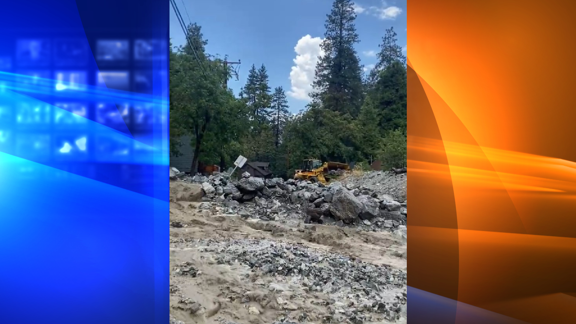 The Yucaipa Police Department shared footage of a mud flow on Aug. 13, 2022.