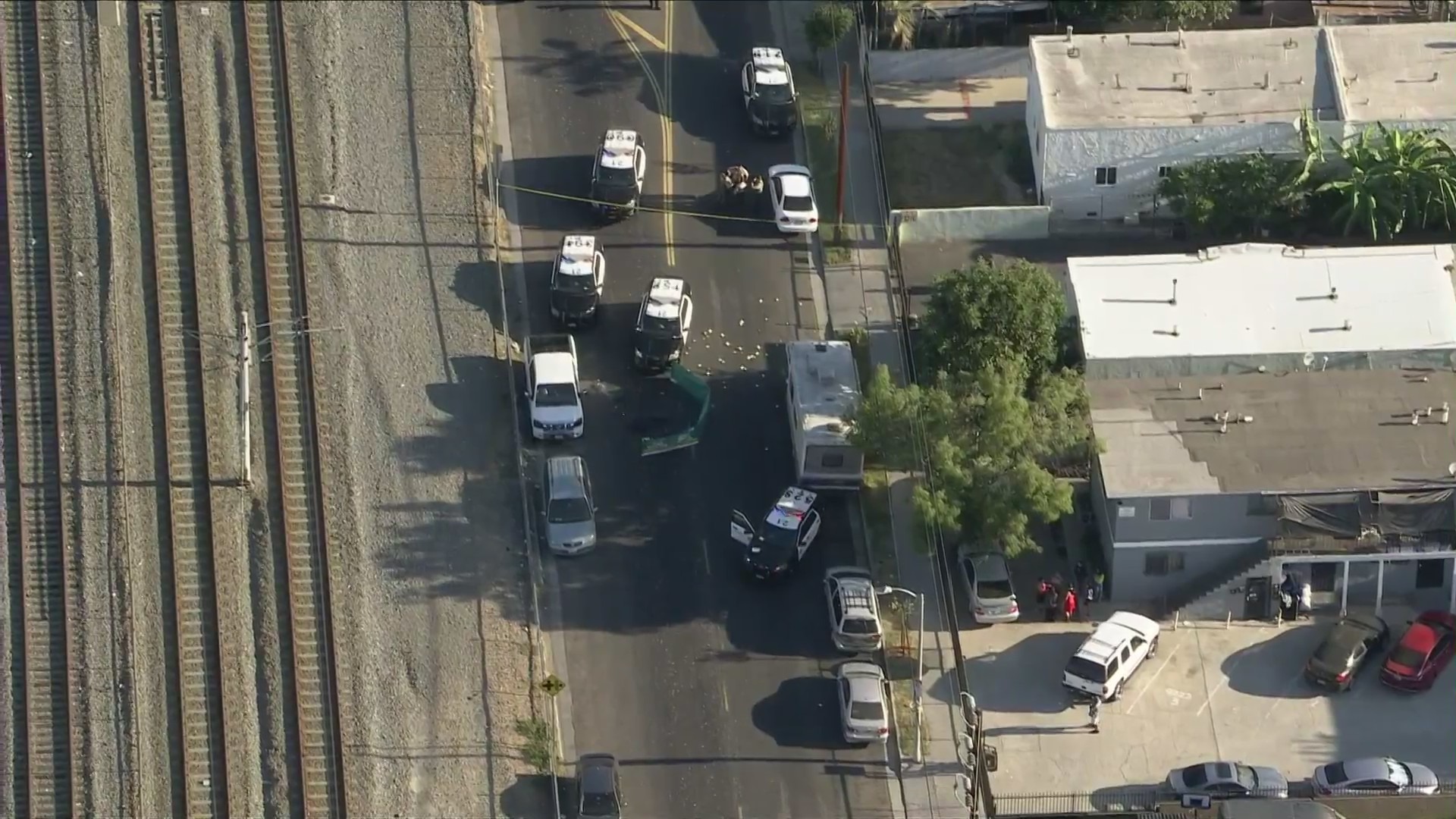 An investigation was underway after deputies opened fire in South Los Angeles on Aug. 31, 2022. (KTLA)