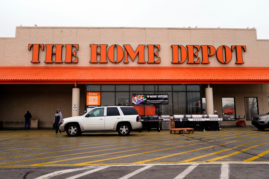 A Home Depot improvement store is seen on Feb. 22, 2022. (AP Photo/Matt Rourke, file)