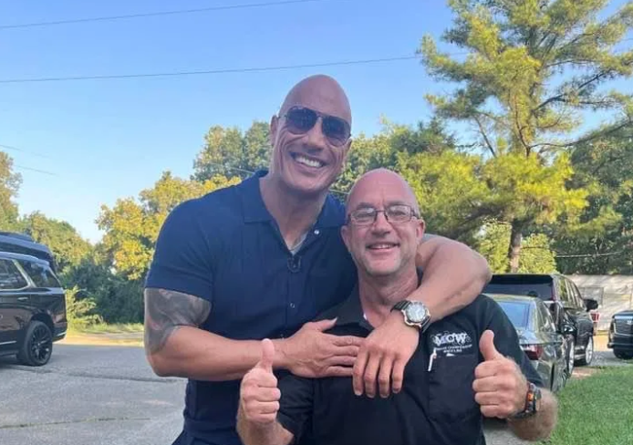 Dwayne 'The Rock' Johnson and Bruno Lauer