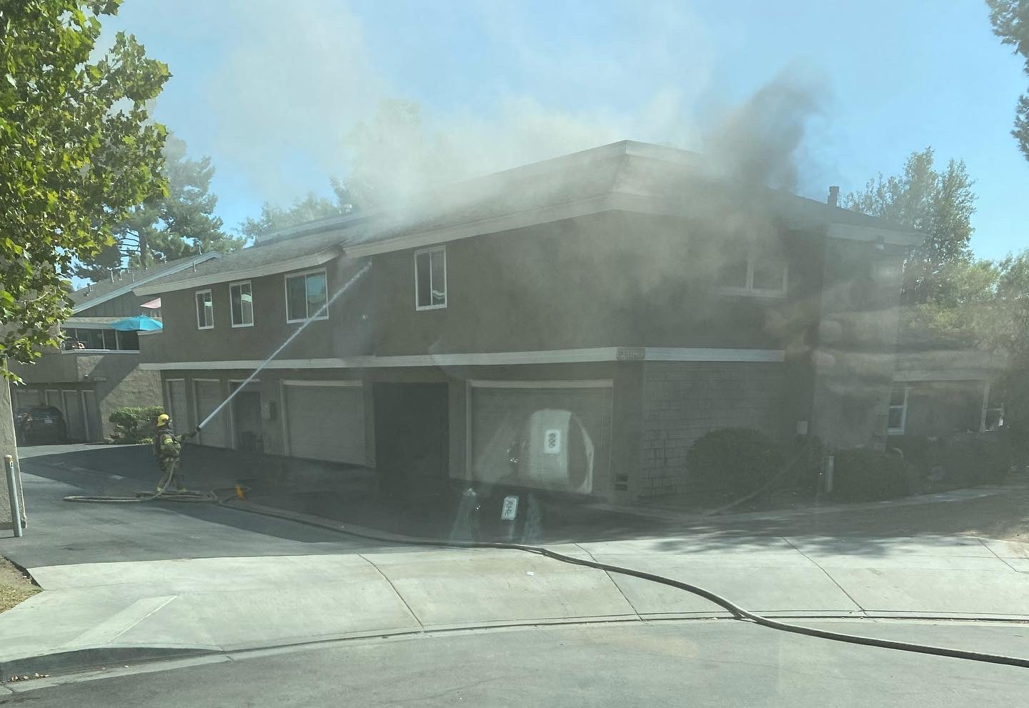 Firefighters were able to limit a blaze to one apartment in Lake Forest on Sept. 17, 2022. (Orange County Fire Authority)