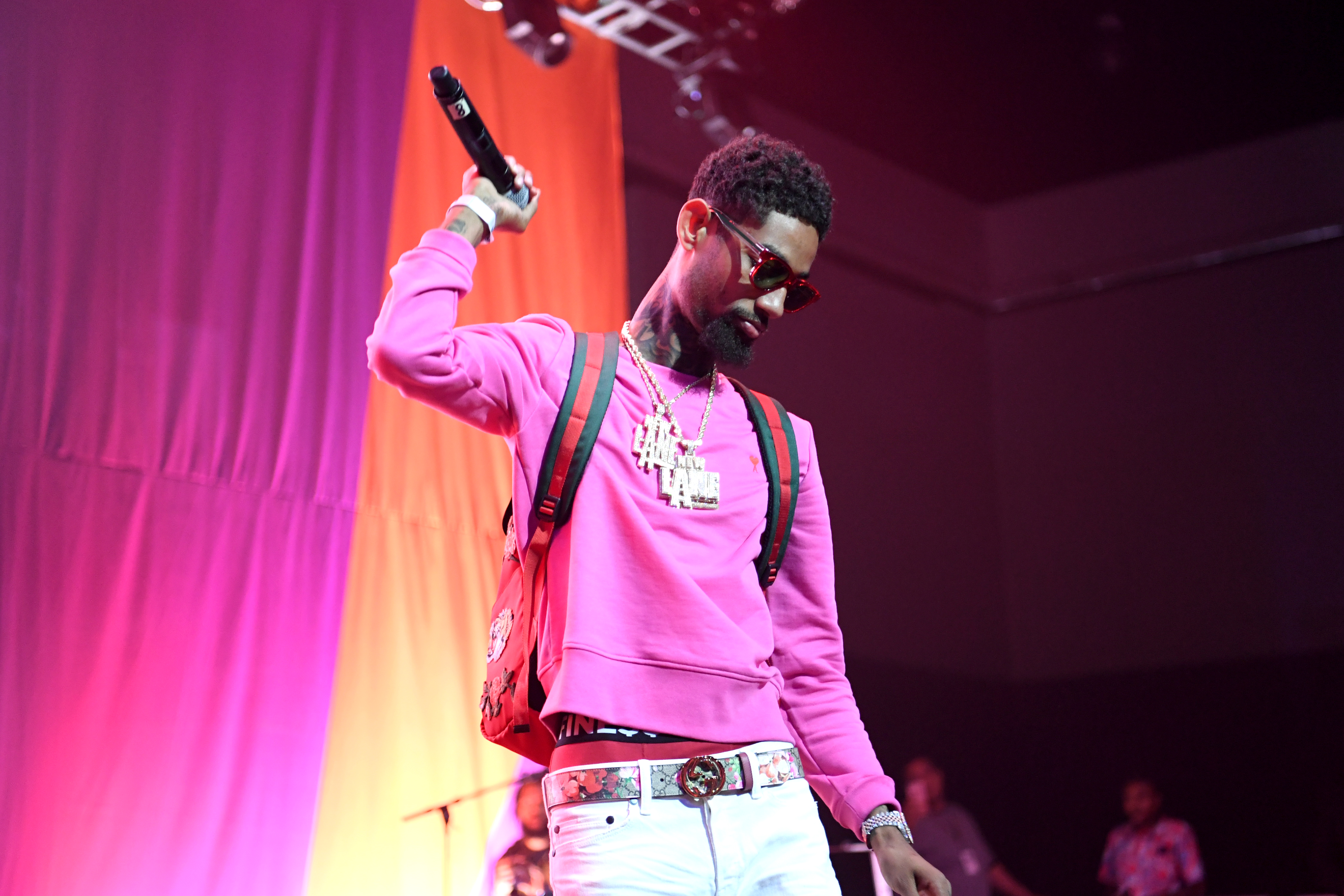 PnB Rock performs onstage at the Main Stage Performances during the 2017 BET Experience at Los Angeles Convention Center on June 24, 2017, in Los Angeles. (Paras Griffin/Getty Images for BET)