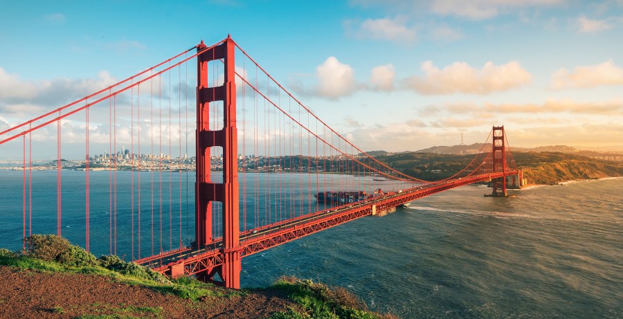 Golden Gate Bridge aerial view