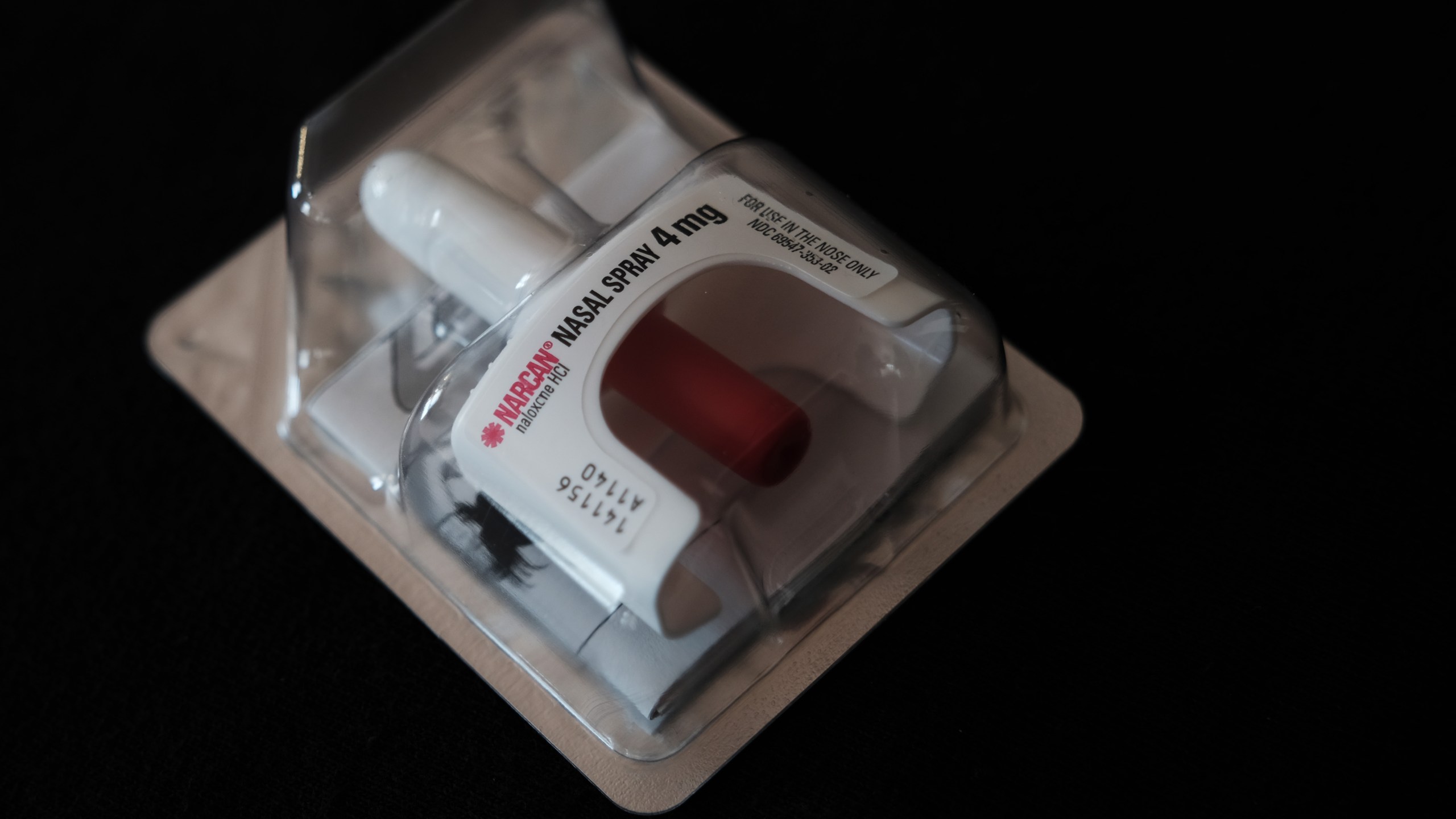 In this photo illustration, A Narcan nasal overdose kit, given out free by the city of New York, is displayed as part of the Brooklyn Community Recovery Center's demonstration on how to use Narcan. (Spencer Platt/Getty Images)