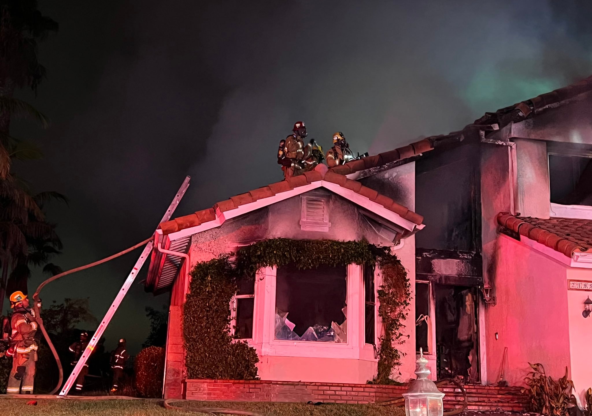 The Orange County Fire Authority provided this photo of a Sept. 1, 2022, house fire.