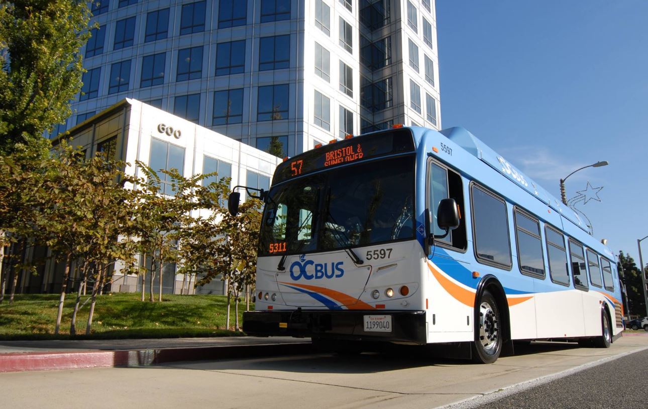 OCTA bus driving on the road