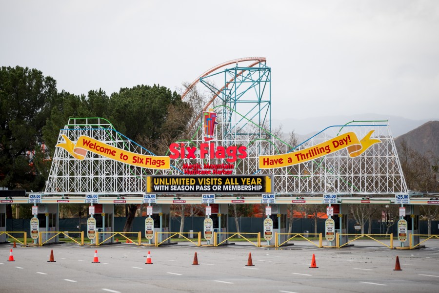 Six Flags Magic Mountain entrance walkway (Rich Fury/Getty Images)