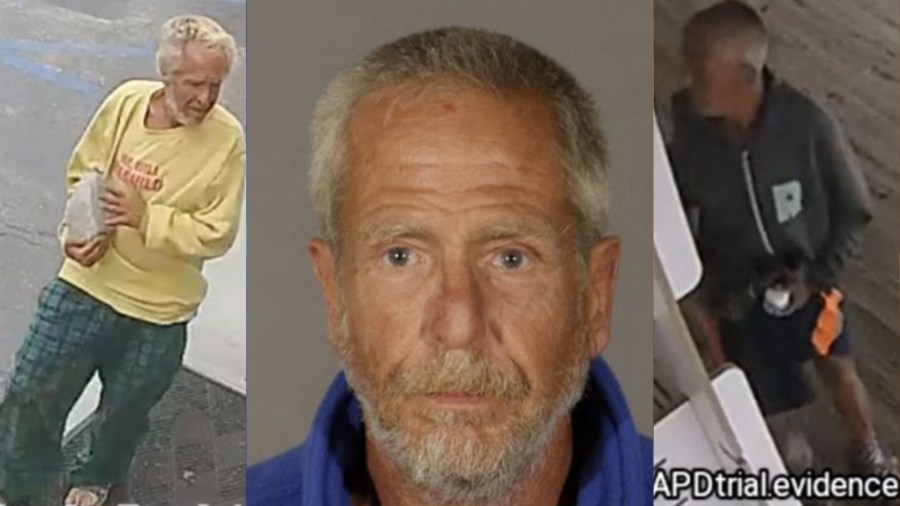 56-year-old Douglas Irvin Kaufman, a homeless man in the Los Angeles area, has been arrested on suspicion of committing several small crimes across the Pico Boulevard corridor (Los Angeles Police Department)