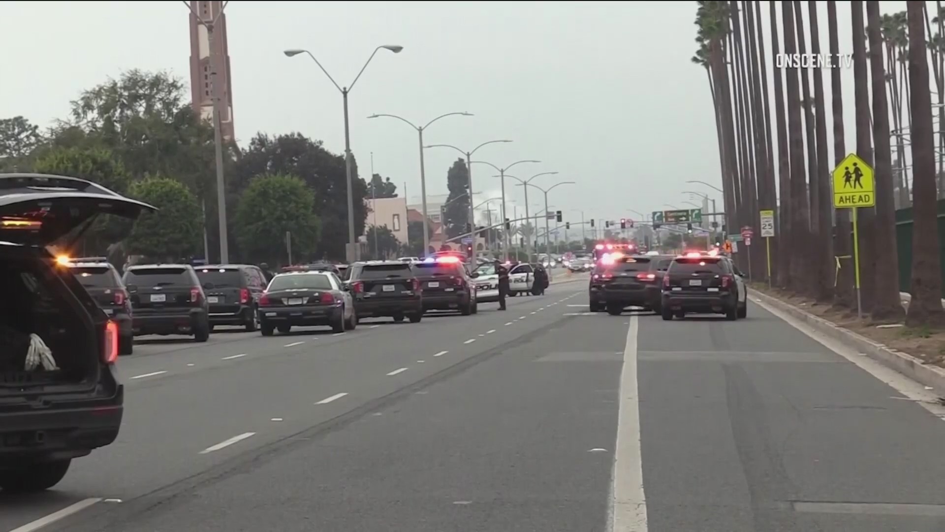 Memorial held after Larry Walker, a carjacking victim, was dragged and killed during Inglewood pursuit on Oct. 13, 2022. (ONSCENE.TV)