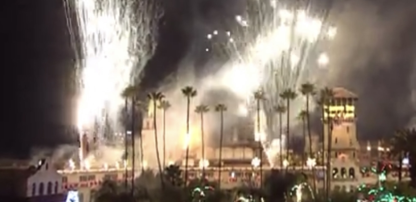 Mission Inn Fireworks Fire