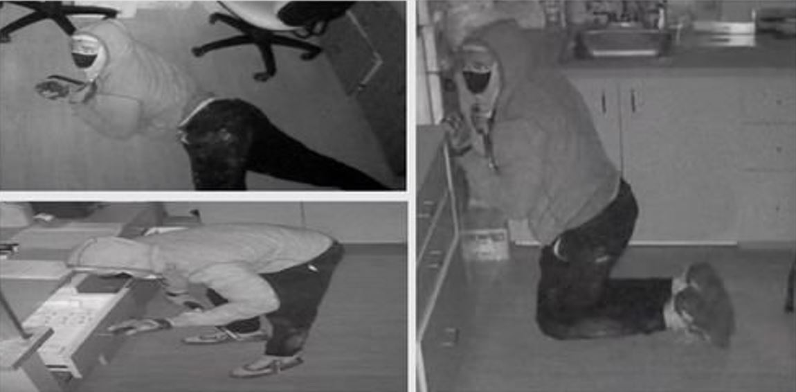 Burglary suspect caught on camera in Westlake Village on Nov. 4, 2022 in a photo provided by the L.A. County Sheriff.