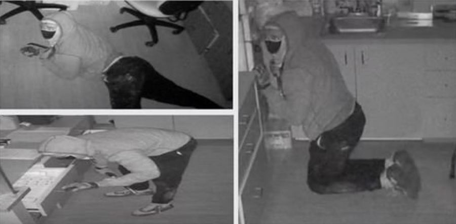 Burglary suspect caught on camera in Westlake Village on Nov. 4, 2022 in a photo provided by the L.A. County Sheriff.