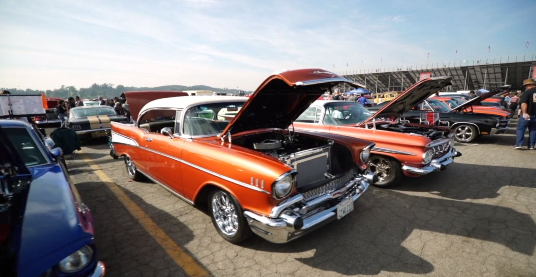 Classic car shows at In-N-Out anniversary festival. (In-N-Out)