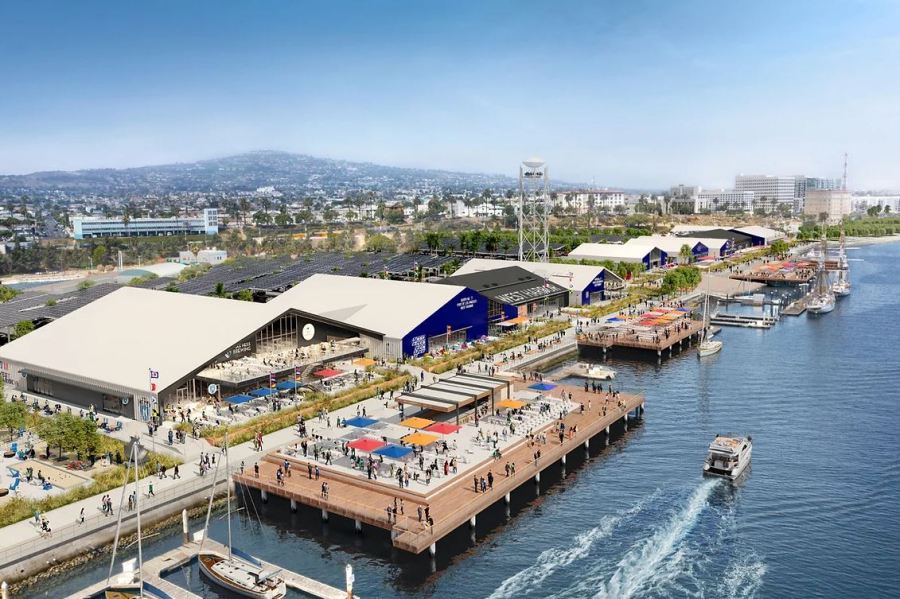 Rendering of West Harbor waterfront complex in San Pedro. (Studio One Eleven)