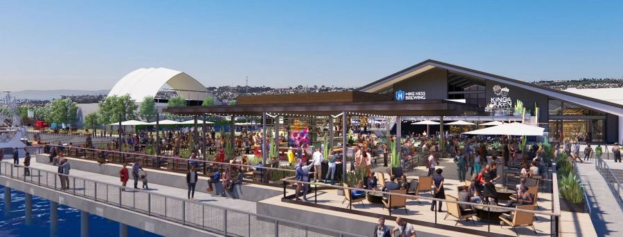 Rendering of West Harbor waterfront complex in San Pedro.