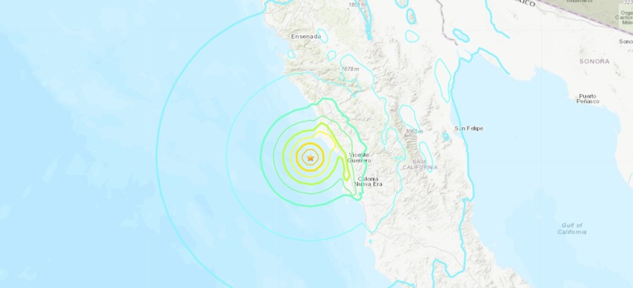 A preliminary magnitude 6.2 earthquake struck off the coast of Baja California on Nov. 22, 2022. (USGS)