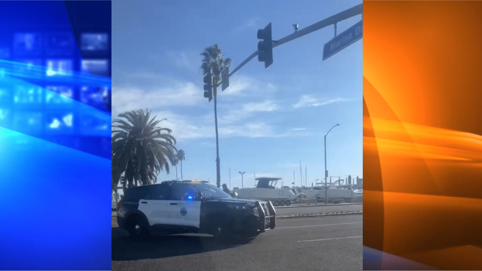 Long beach Police at the scene of a suspicious device in Long Beach on Nov. 5, 2022.