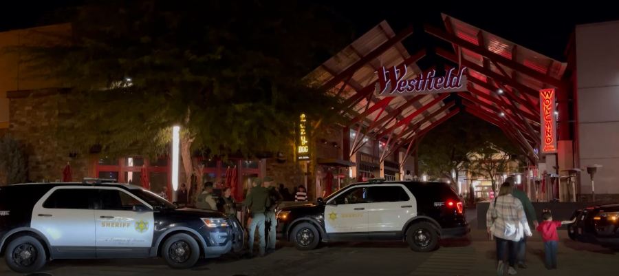 The Westfield Valencia Town Center was evacuated after shots were fired inside the shopping center on Nov. 26, 2022.