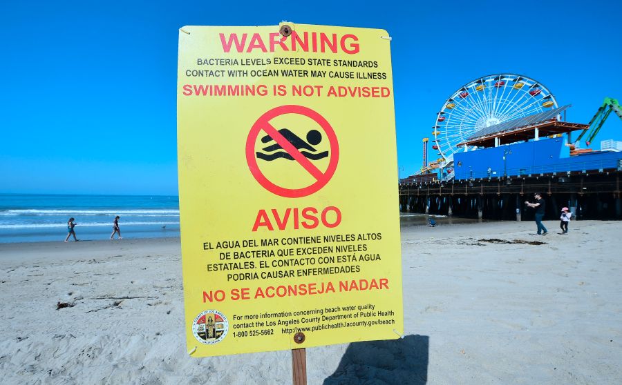 High baterica level at LA County beaches