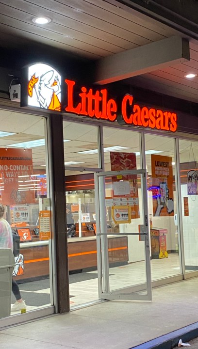 Little Caesars on Milpas Street in Santa Barbara is Reddit's go-to recommendation for tourists. (KTLA)