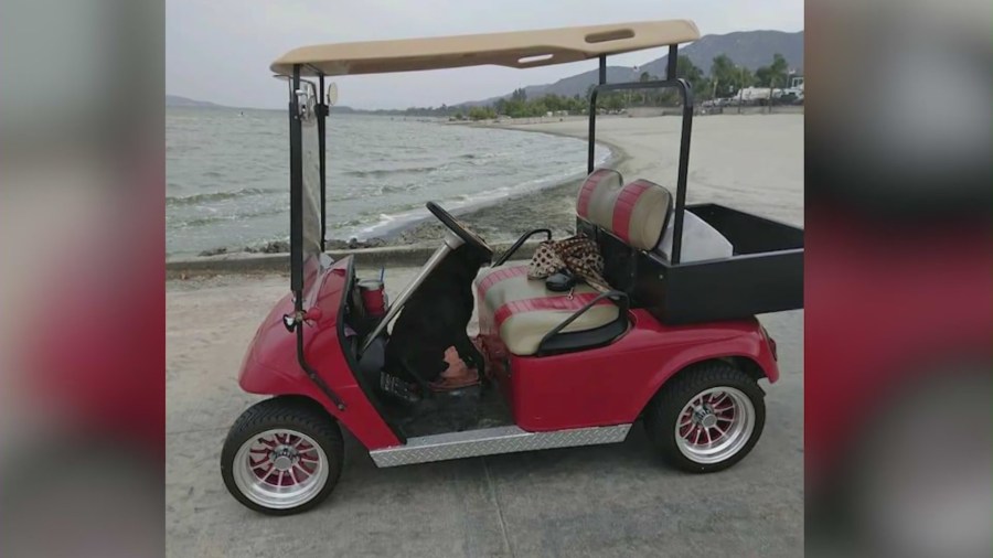 Dave Stotler's golf cart in a photo provided by the veteran.