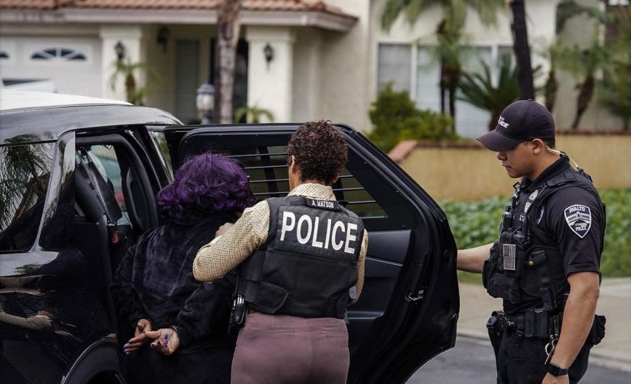 Two women arrested on for allegedly torturing a young boy in Rialto over several years. (Rialto Police)