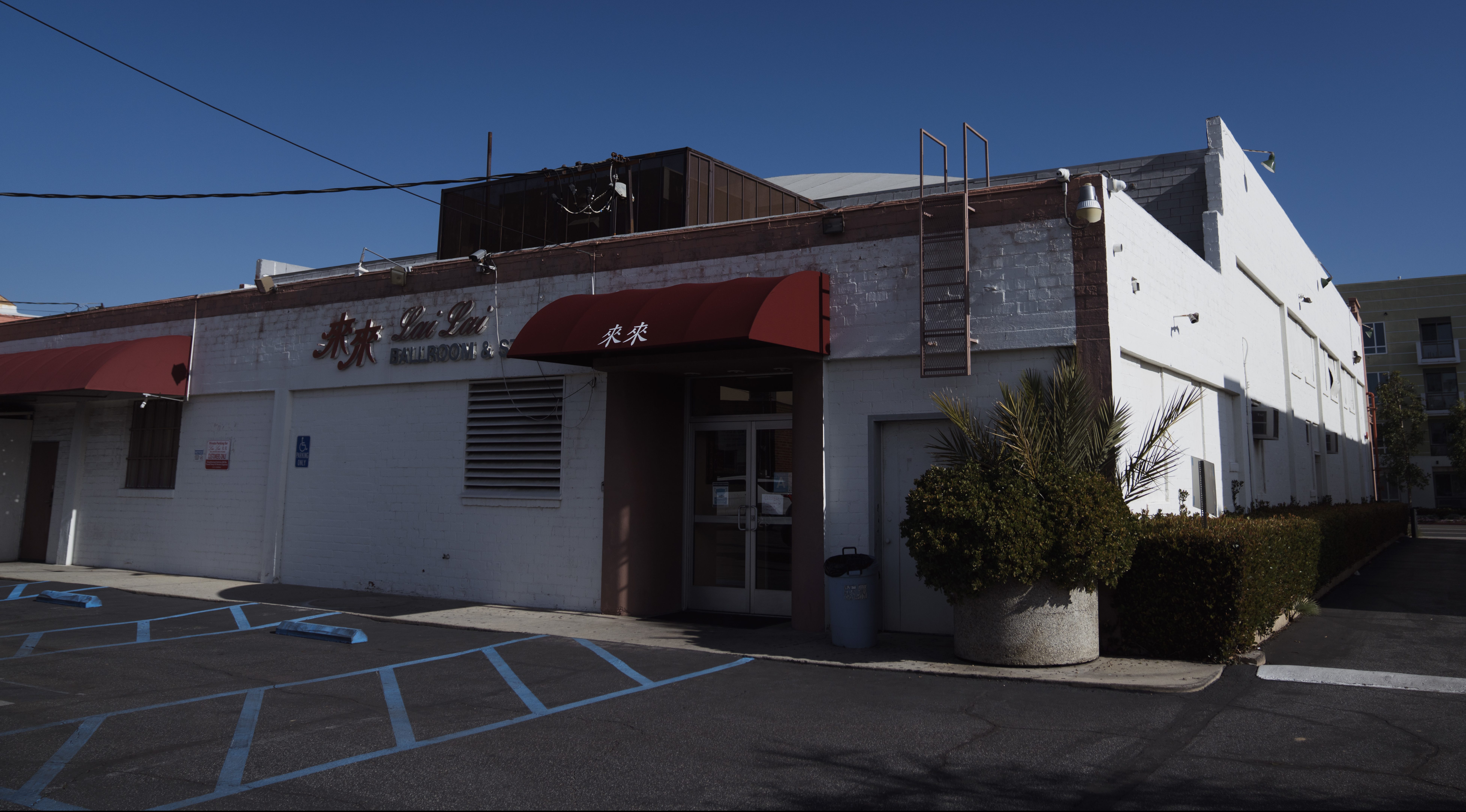 The Lai Lai Ballroom and Studio in Alhambra where the Monterey Park mass shooting suspect was disarmed is seen on Jan. 22, 2023. (Eric Thaye