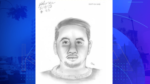 Sketch of kidnapping suspect who targeted a 12-year-old girl in Riverside County on Jan. 18, 2023. (Riverside County Sheriff's Department)