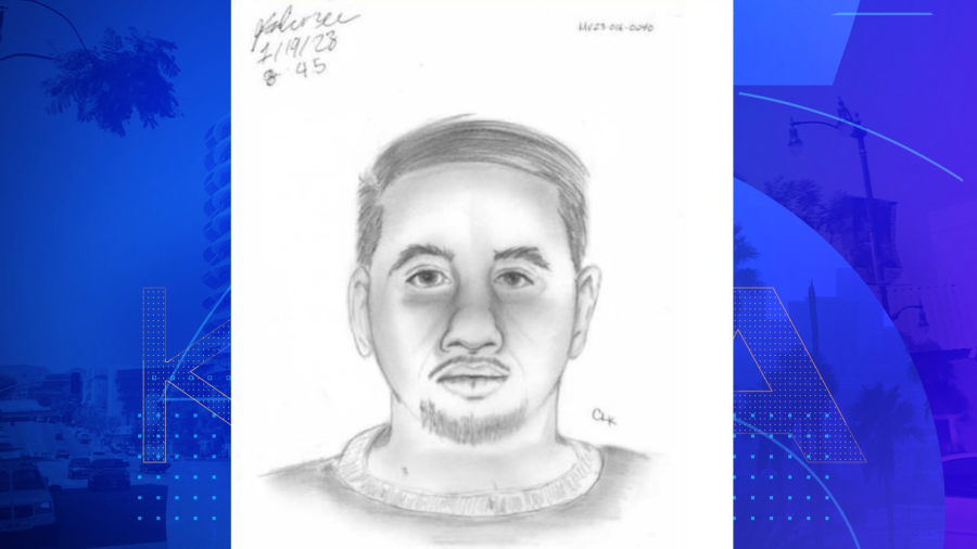 Sketch of kidnapping suspect who targeted a 12-year-old girl in Riverside County on Jan. 18, 2023. (Riverside County Sheriff's Department)