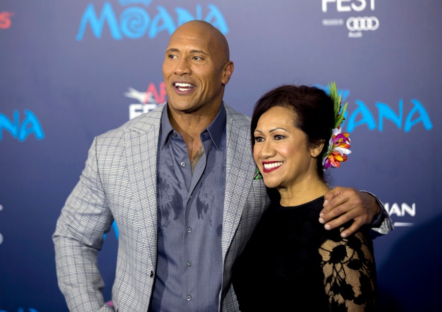 Dwayne Johnson and mom Ata Johnson