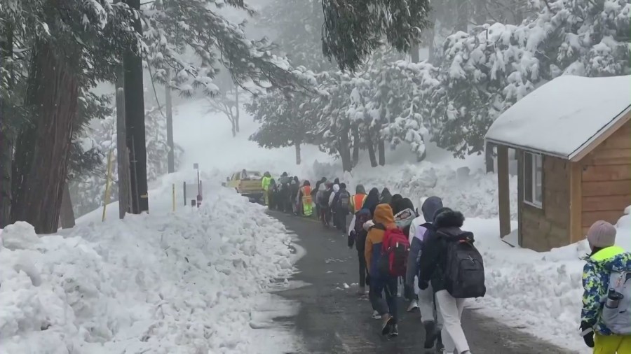 Snowed-in students