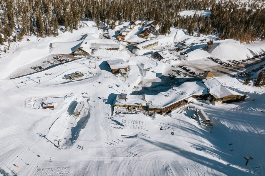 Aerial view of Mammoth Mountain