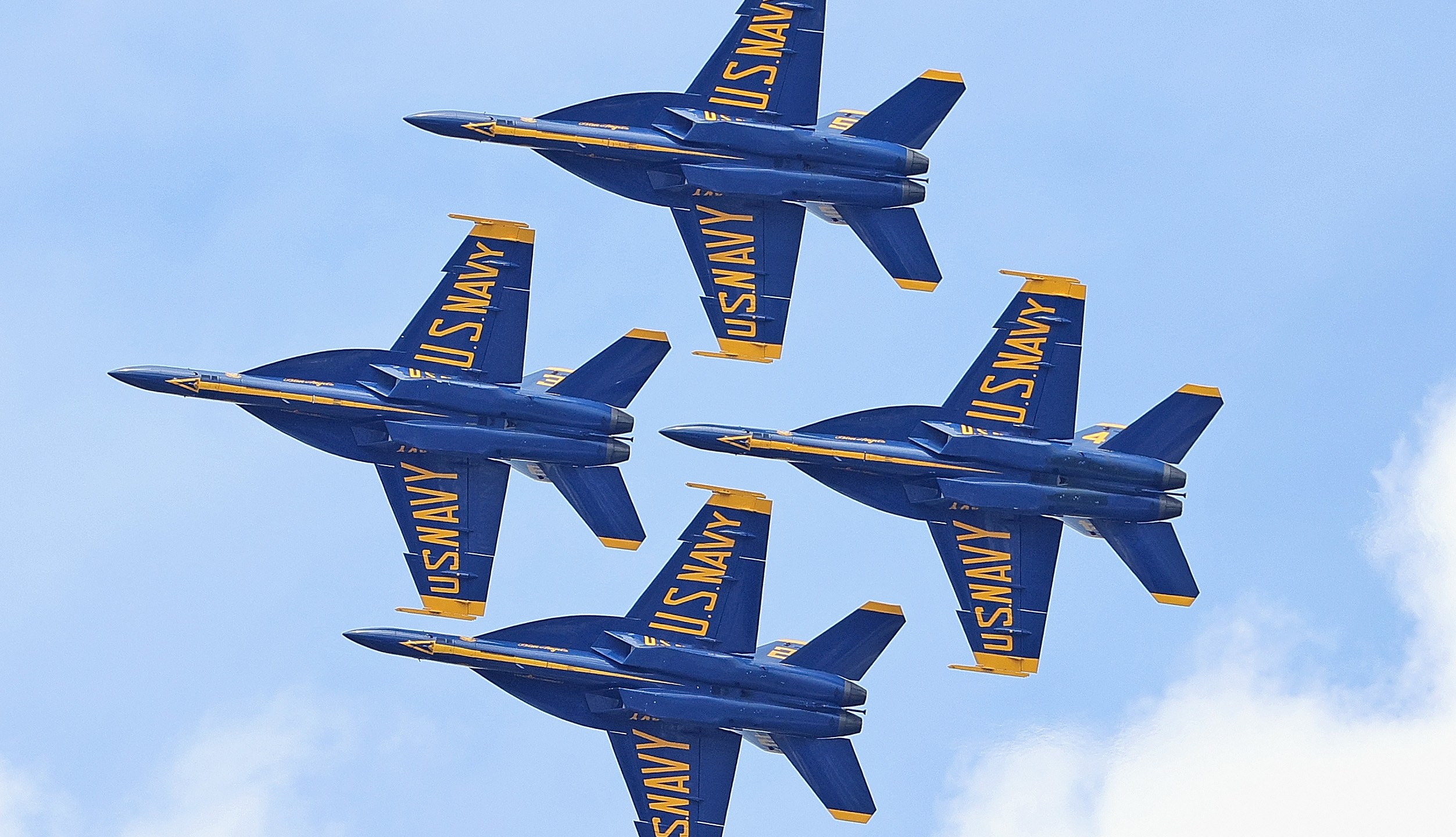 The Blue Angels fly over Soldier Field during a performance at the Chicago Air and Water Show during a preseason game between the Chicago bears and the Buffalo Bills on Aug. 21, 2021, in Chicago. (Jonathan Daniel/Getty Images)