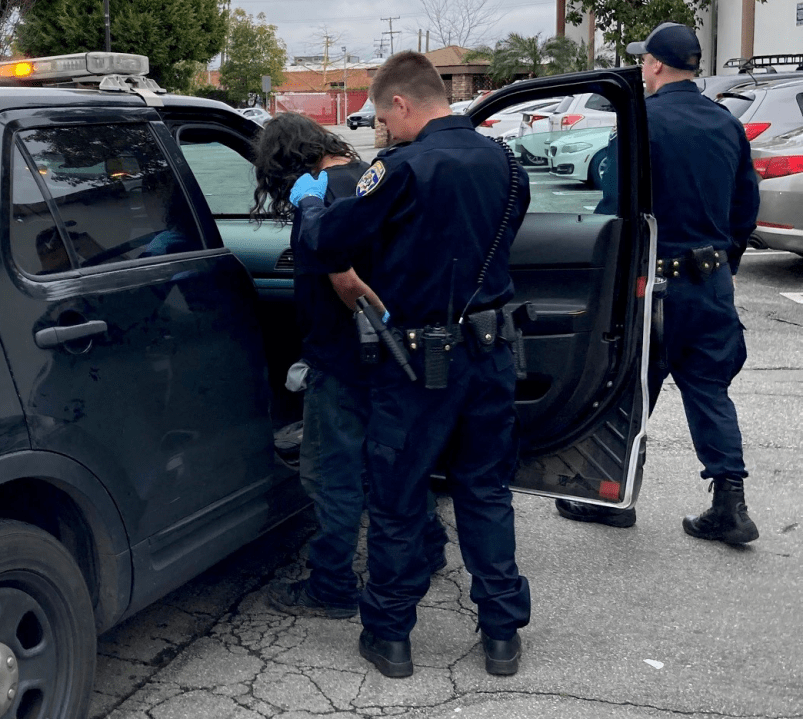 Suspect arrested in Culver City for allegedly buying alcohol for a minor during a statewide undercover operation.  (California Department of Alcoholic Beverage Control)