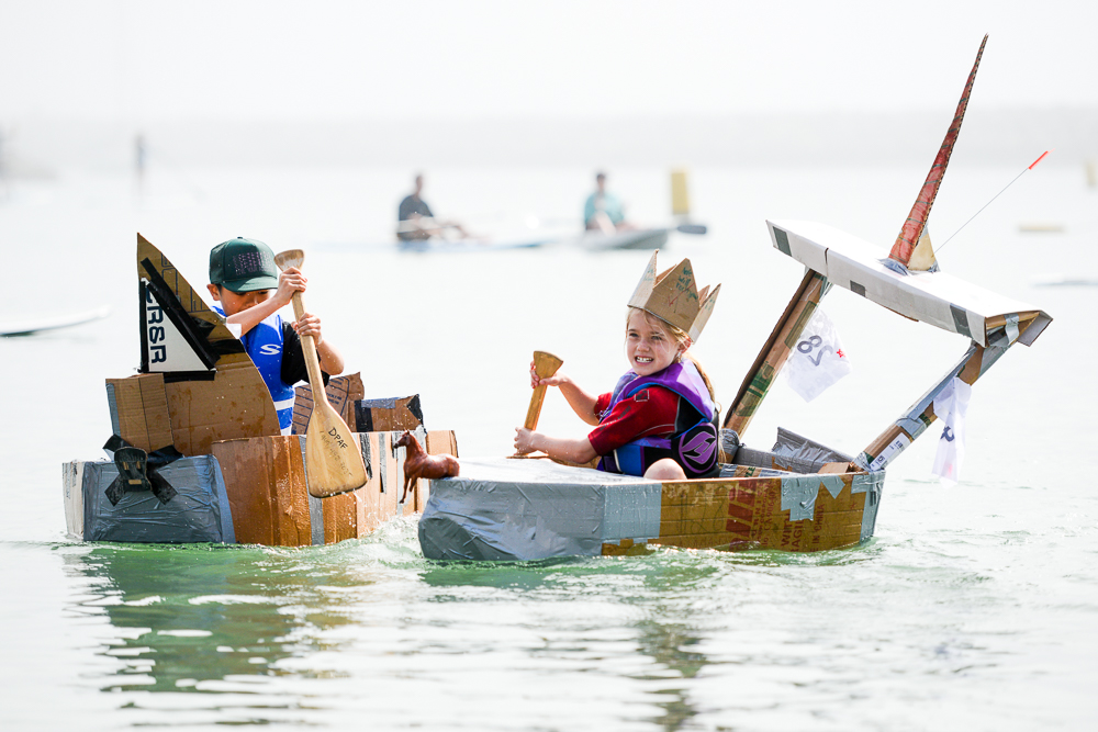 This undated photo provided by the Festival of Whales shows the event's Dinghy Dash.