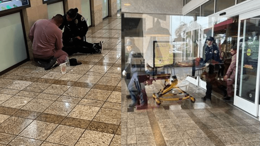 One hospitalized after Redondo Beach mall shooting on March 11, 2023. (Dexter Hall)