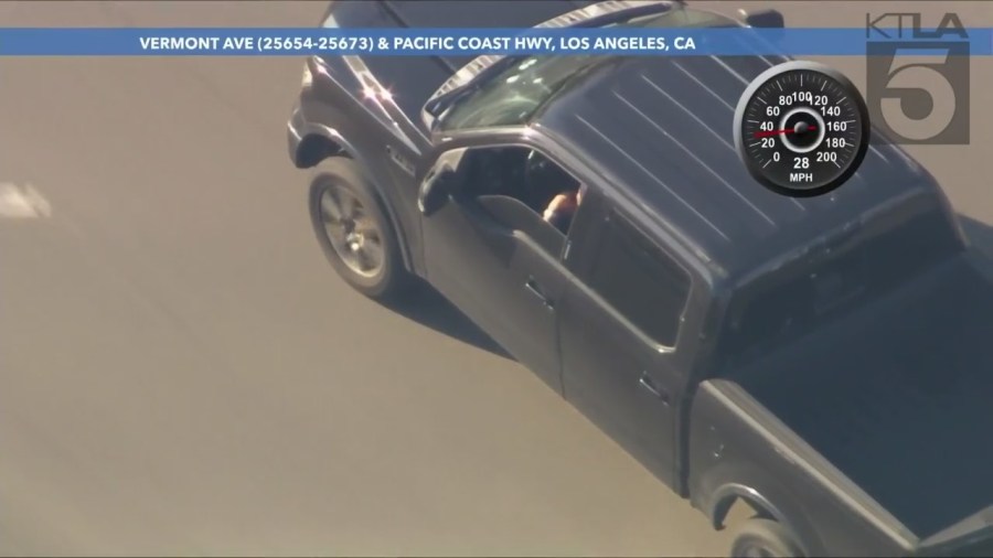 Armed suspect led officers on a high-speed, dangerous pursuit in L.A. County. (KTLA)