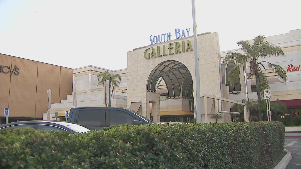 One hospitalized after a Redondo Beach mall shooting on March 11, 2023. (KTLA)