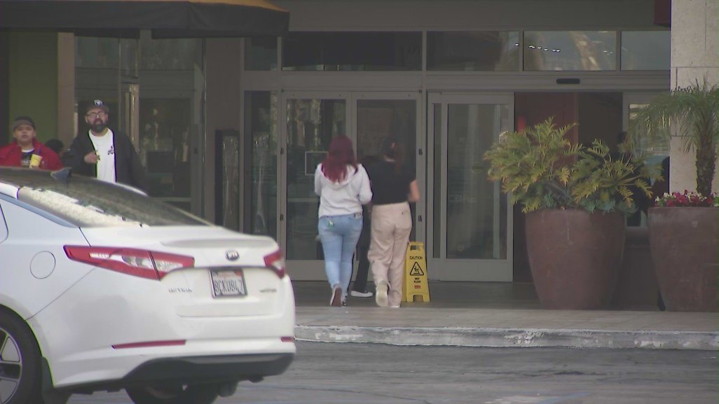 One hospitalized after a Redondo Beach mall shooting on March 11, 2023. (KTLA)