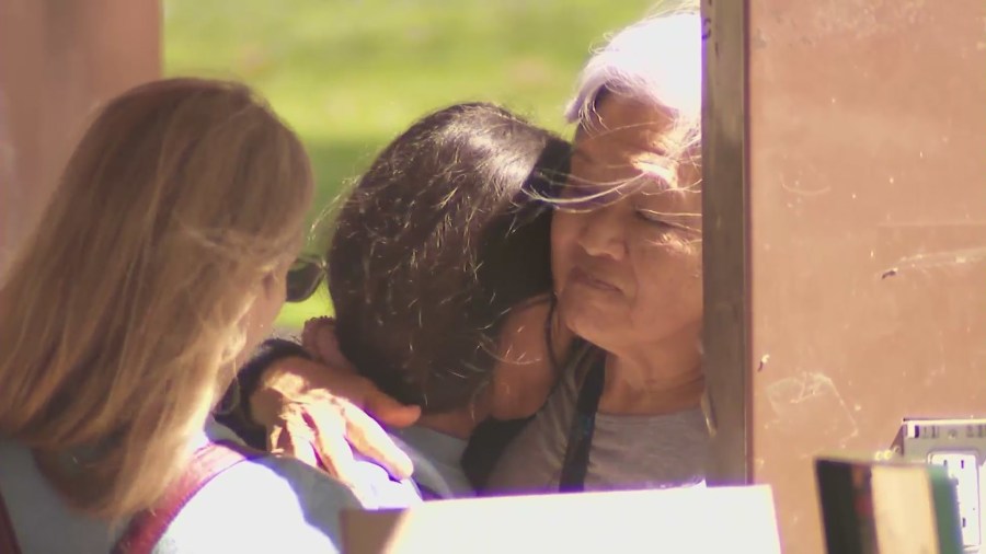 Locals gathered for a fundraiser held by the Monterey Park Fire Department to benefit those most affected by the January mass shooting on March 25, 2023. (KTLA)